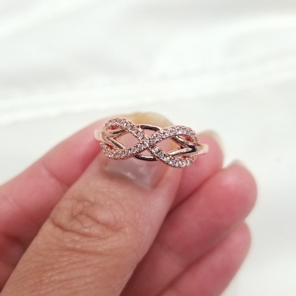🔥LAST 1🔥NEW 18K ROSE GOLD PLATED INFINITY RING - Picture 4 of 9